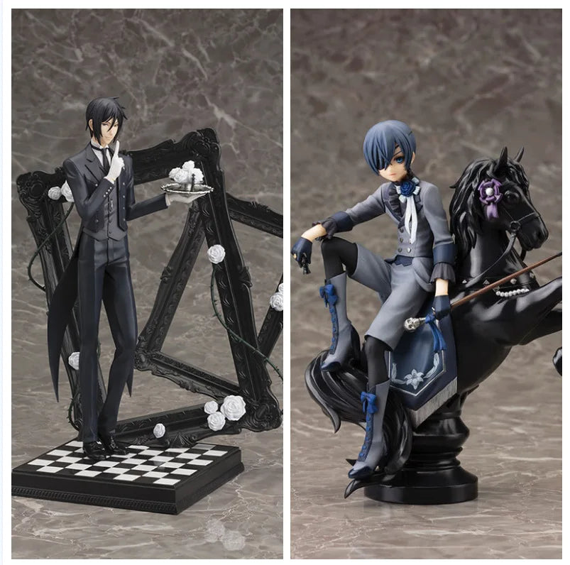 Black Butler: Ciel Phantomhive Sebastian Michaelis Anime Figure Model Statue Boys Collection Desktop Decoration Ornament Toy