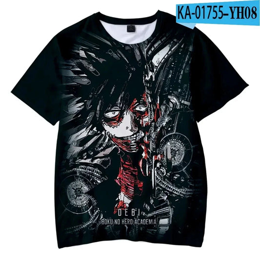 My Hero Academia: Dabi 3D Print Man/ Women Casual Fashion O Neck T-Shirts Short Sleeve pullover Summer Oversized Unisex Clothing