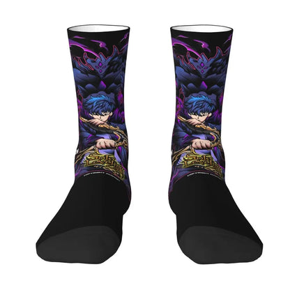 Solo Leveling: Sung jinwoo Shadow Monarch Socks,Leisure Beautiful printing Suitable for all seasons Dressing Gifts