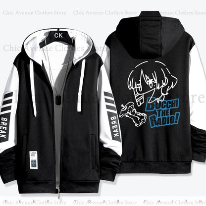 Bocchi The Rock:  Yamada Ryo Series Print Hoodies Autumn Clothes Men Women Coat Zip Up Hoodies Casual Sweatshirt Men Hoodie