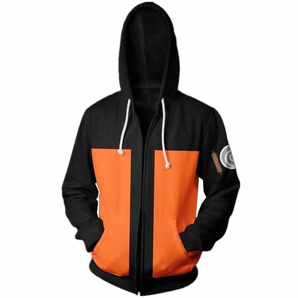 Naruto: Anie Zip Hoodie Jackets Cosplay Clothes Costumes Men Hoodies Sweatshirts Zipper Tops