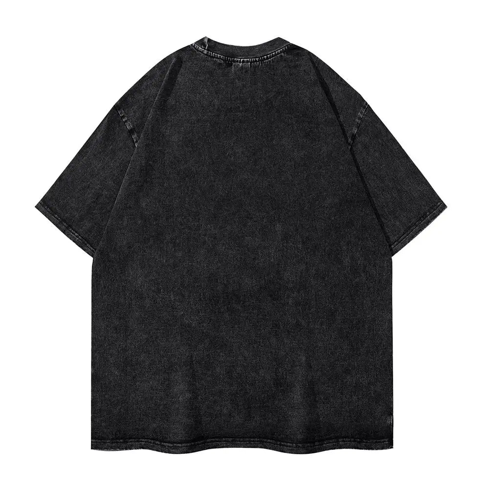 Assassination Classroom: Octopus Koro Sensei Hip Hop Short Sleeve T-Shirts Washed Tops Tees Streetwear T Shirt Printed