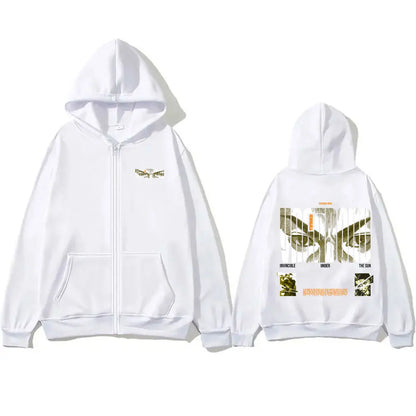 Anime Vinland Saga Miyamoto Musashi Invincible Under The Sun Zipper Hoodie Men's Women Manga Casual Oversized Zip Up Jacket Coat