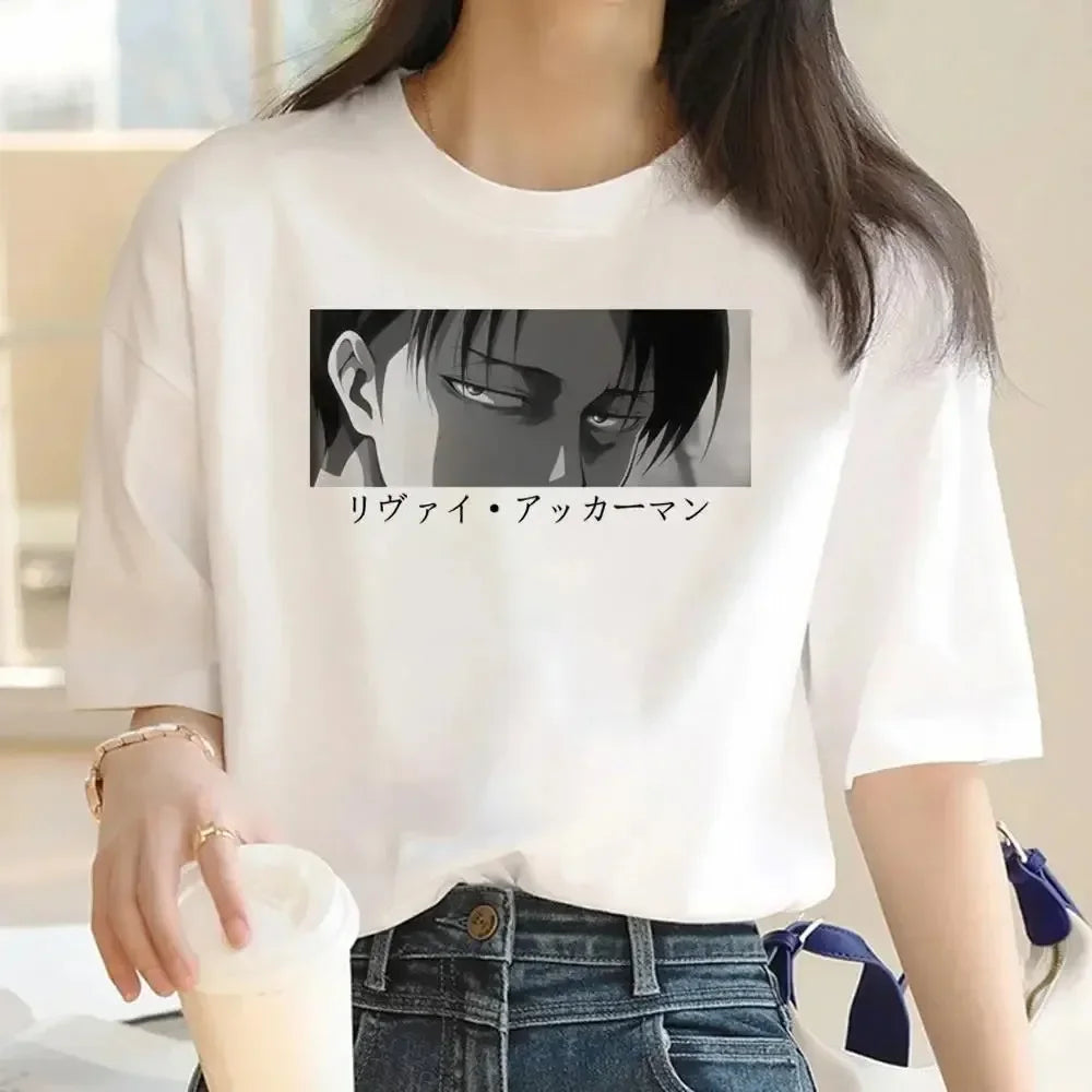 Attack on Titan: Graphic Print Harajuku T Shirt Casual Fashion Short Sleeve T-Shirt Women Graphic T Shirts