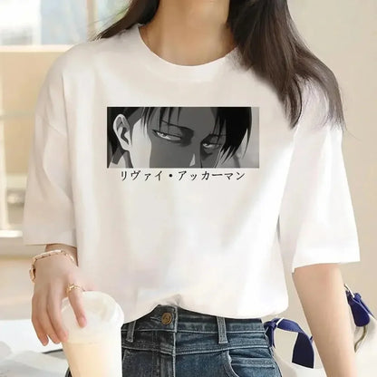 Attack on Titan: Graphic Print Harajuku T Shirt Casual Fashion Short Sleeve T-Shirt Women Graphic T Shirts