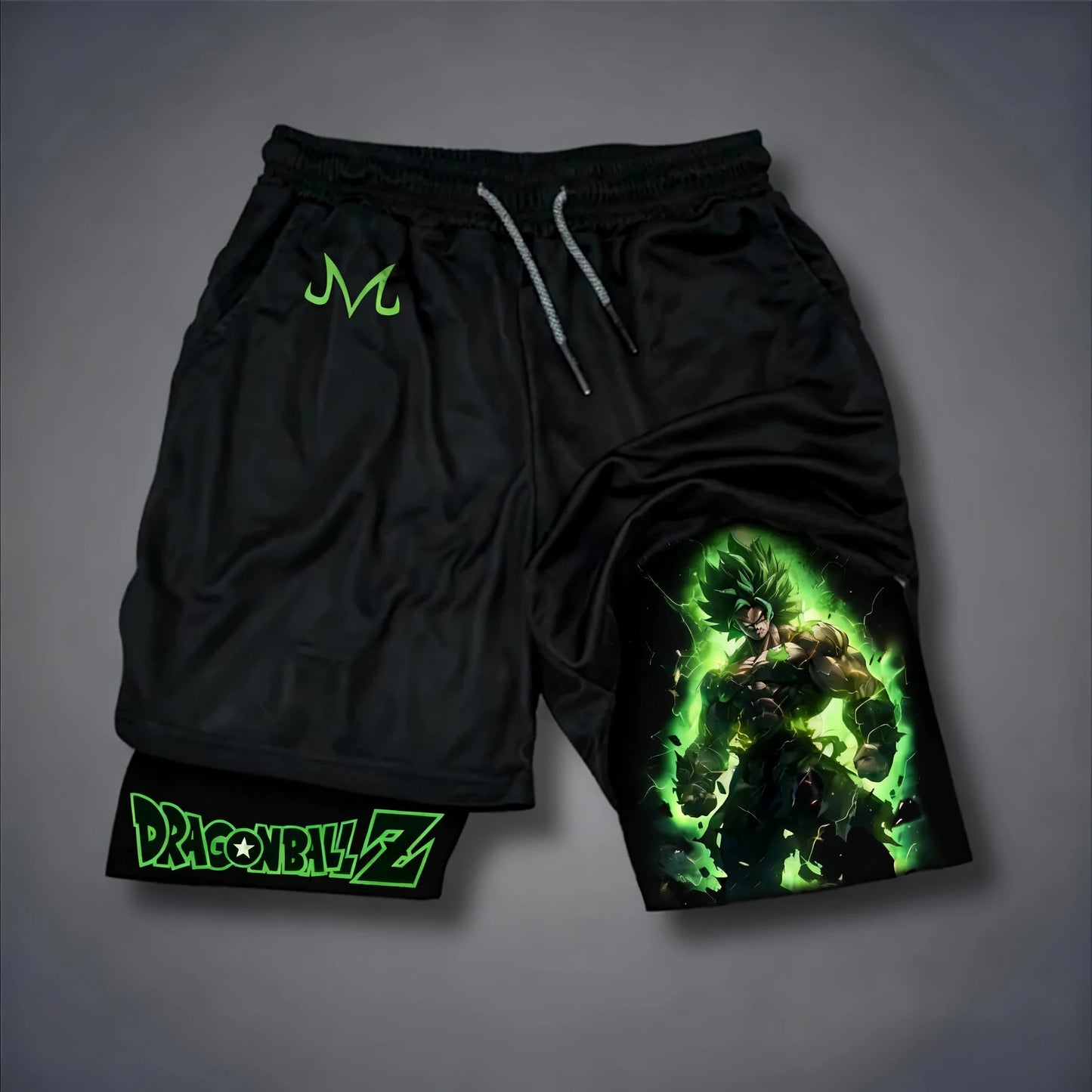 Dragon Ball:  Men's Shorts Double Layer 2-in-1 Shorts Vegeta Japan Anime 2026 Summer Quick-Drying Fake Two-piece Sports Shorts Y2k