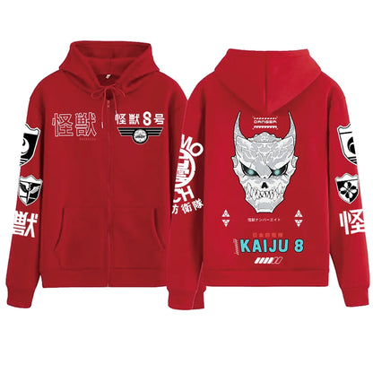 Kaiju No 8: Zipper Hoodie Harajuku Hip Hop Pullover Tops Sweatshirt