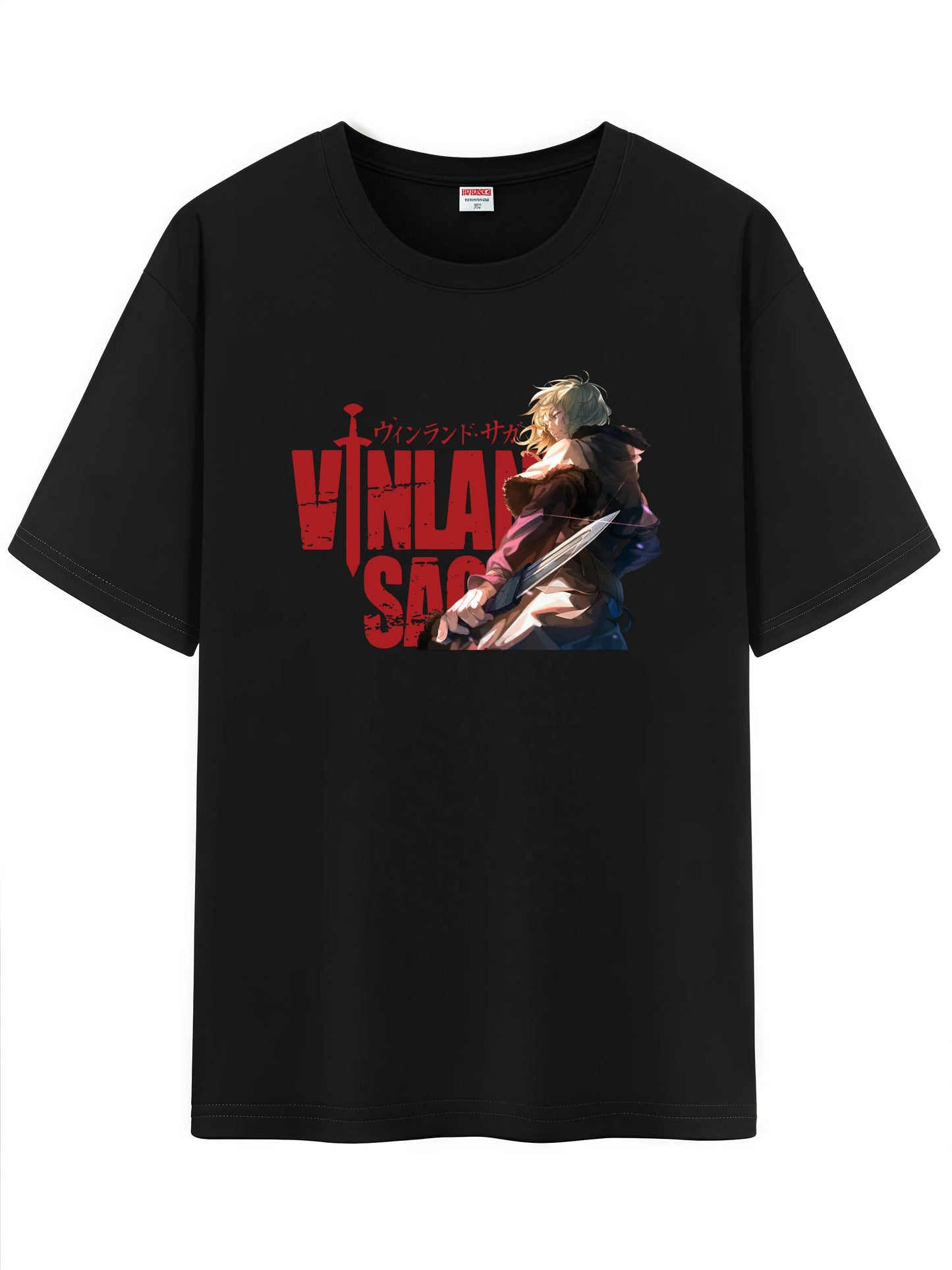 Vinland Saga: Unisex Japanese Pattern T-Shirt,  Character Graphic Short Sleeve Regular Fix Tee Shirt