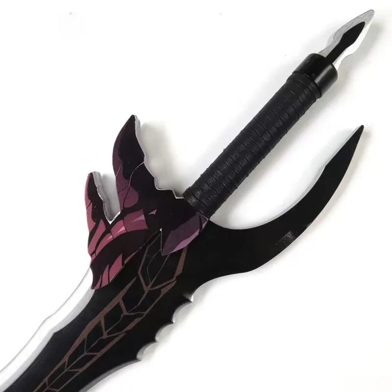 Solo Leveling: Cheng Xiaoyu Knight Killer Fangs Toy Sword Cosplay -52cm/58cm - Katana Wooden Safety Cos Performance Props Gift