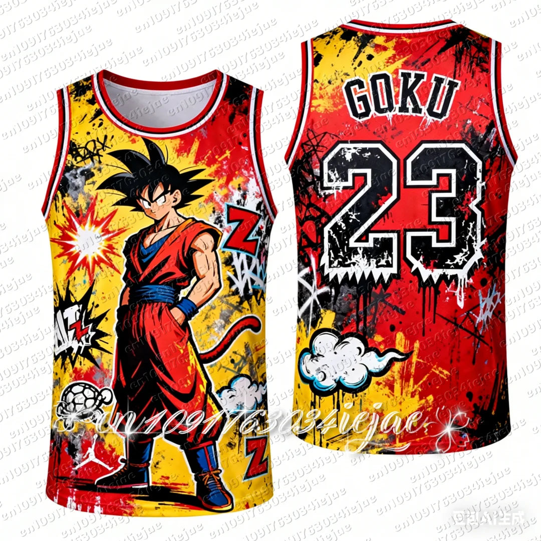 Dragon Ball Z: Goku Special Edition Basketball Jersey Adult Men Basketball Sports Vest Kids Special Jersey Set
