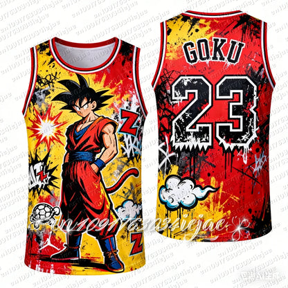 Dragon Ball Z: Goku Special Edition Basketball Jersey Adult Men Basketball Sports Vest Kids Special Jersey Set