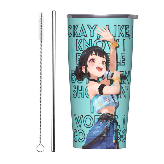 K-Pop Demon Hunters - Zoey  Tumbler Vacuum Insulated  Thermal Cup Stainless Steel Double Wall Mug Hot Cold Drink