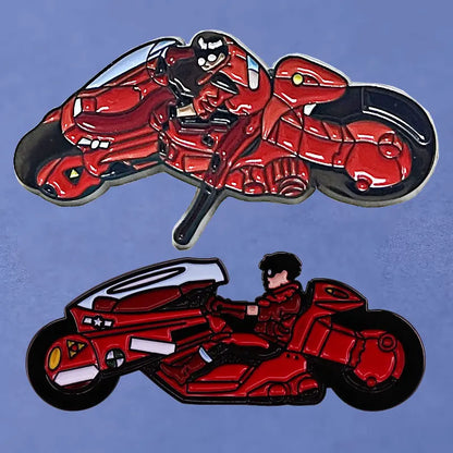Akira: Red Motorbike Boys Anime Lapel Pins Backpack Jeans Enamel Brooch Pin Women Fashion Jewelry Gifts Cartoon Badges