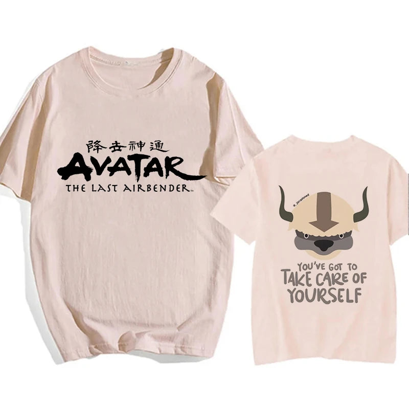 Avatar The Last Airbender: Y2k Shirt Streetwear Appa Yip Casual Tshirt Hip Hop Harajuku Tees Tops Fashion Mange T-shirt Clothes