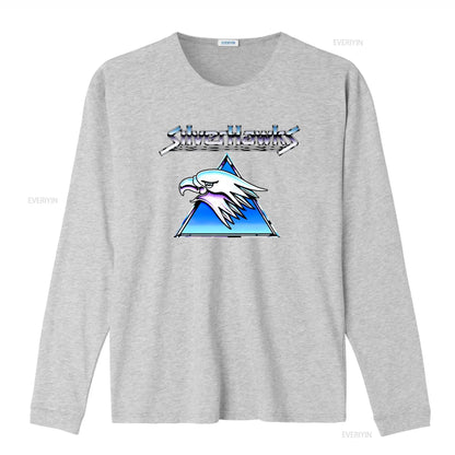 Silverhawks: Logo T Shirt Retro Design High Quality Print Comfortable Fabric vintage Washed Top For Everyday Wear streetwear