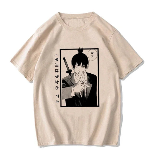 Chainsaw Man:  T Shirt Cartoon Pochita T-shirt Makima Harajuku Graphic Tees Clothing Tops Tshirt Manga
