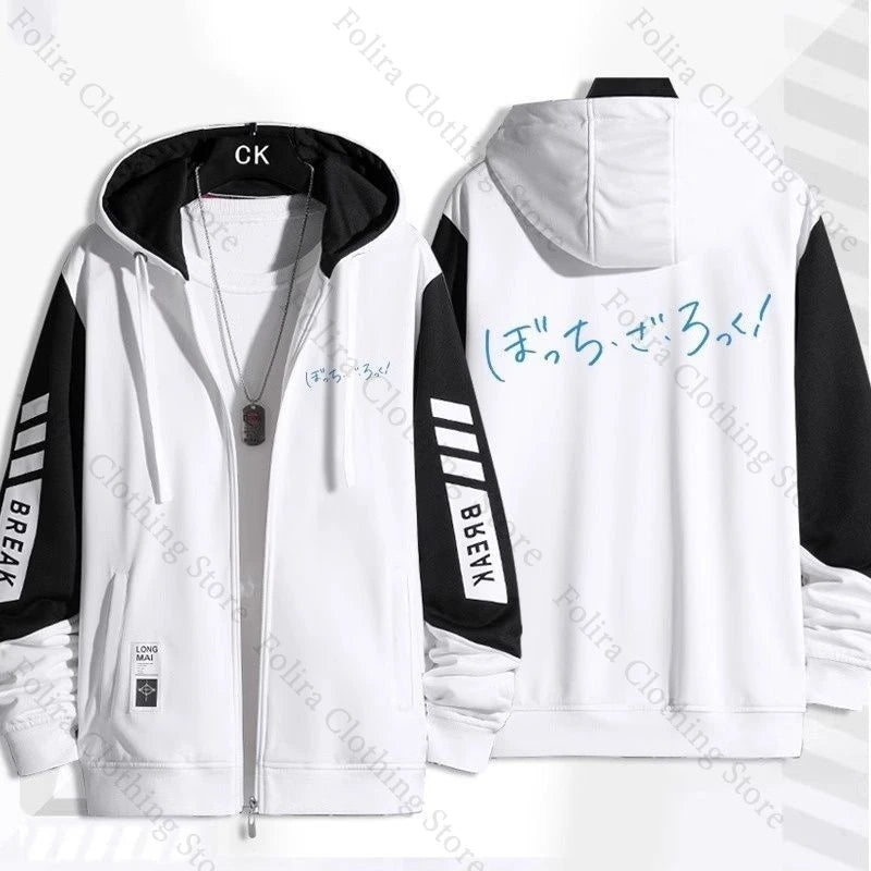 Bocchi The Rock: Series Print Hoodie Men Women Autumn Winter Clothing Zip Coat Casual Daily Wear Men's Hoodies