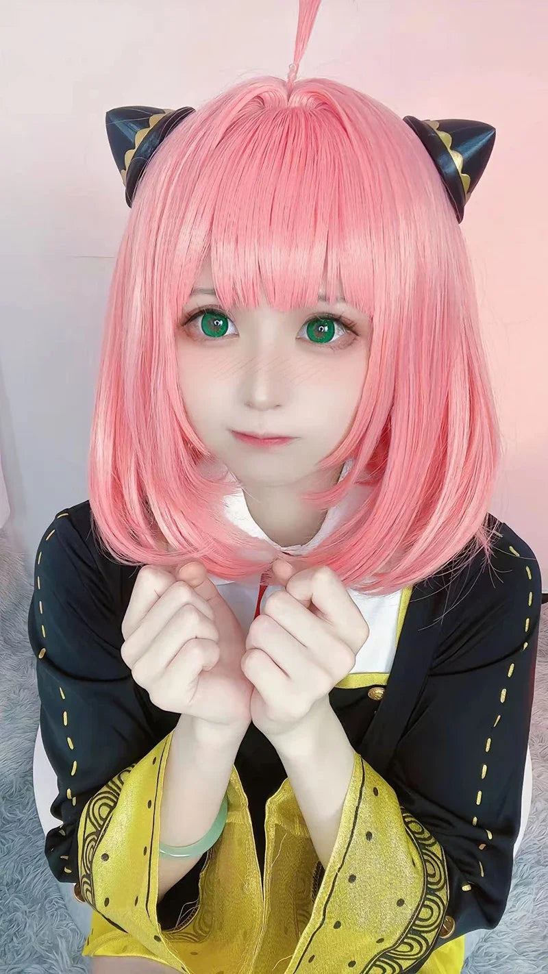 Spy X Family : CHILD DY20Anime Cosplay Costume Yor Forger Sexy Dress Loid Forger Light Green Suit Anya Kawaii Outfit Carnival Party Wig