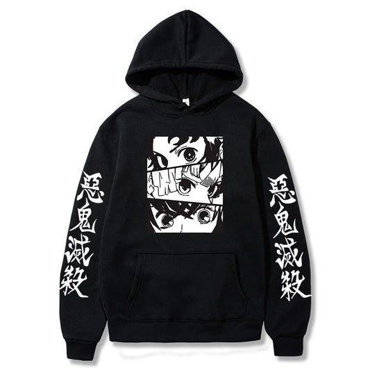 Demon Slayer: Hoodie Kamado Tanjirou Plus Size Harajuku Female Long Sleeve Streetwear Clothing