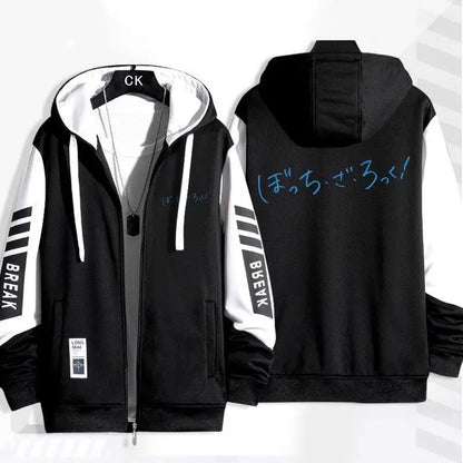Bocchi The Rock: Series Print Hoodie Men Women Autumn Winter Clothing Zip Coat Casual Daily Wear Men's Hoodies