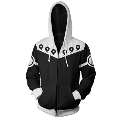 Naruto: Anie Zip Hoodie Jackets Cosplay Clothes Costumes Men Hoodies Sweatshirts Zipper Tops