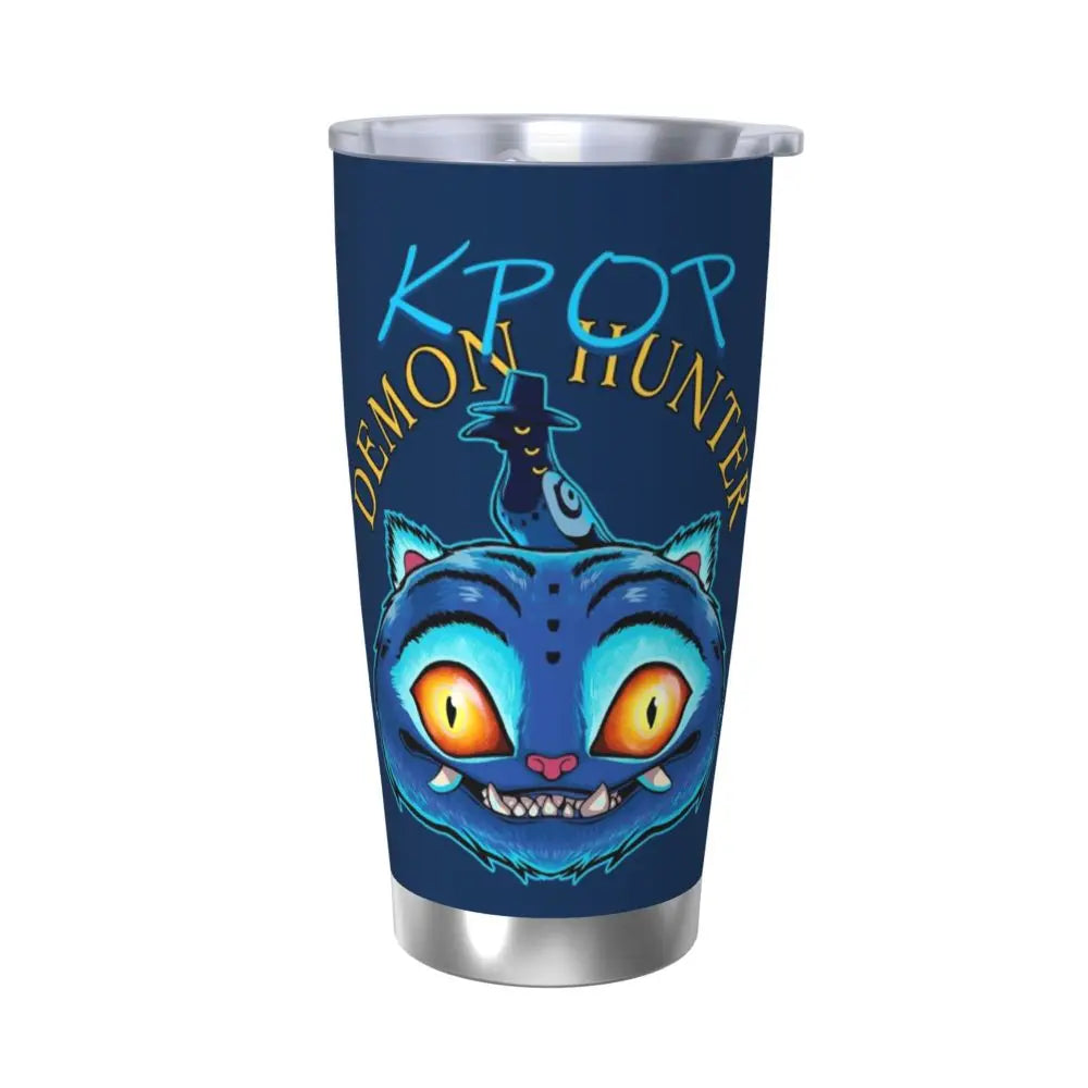 KPop Demon Hunters - Derpy  Insulated Tumbler with Lid Vacuum Thermal Mug Outdoor Travel Car Bottle Cup, 20oz