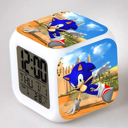 Sonic the Hedgehog: Alarm Clock Creative 8x8x8cm LED Cube with Light Display Time Week Month