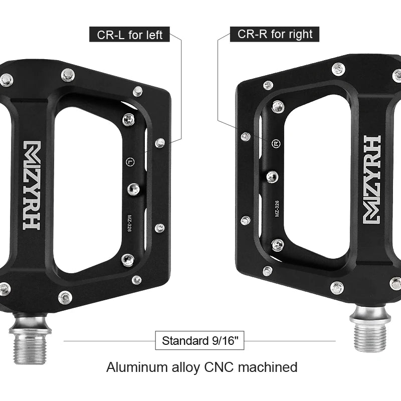 Yowamushi Pedal: MZYRH  Bike Pedals MTB Pedal Aluminum Bicycle Wide Platform Flat Pedals 9/16"  Sealed Bearing Bicycle Pedals