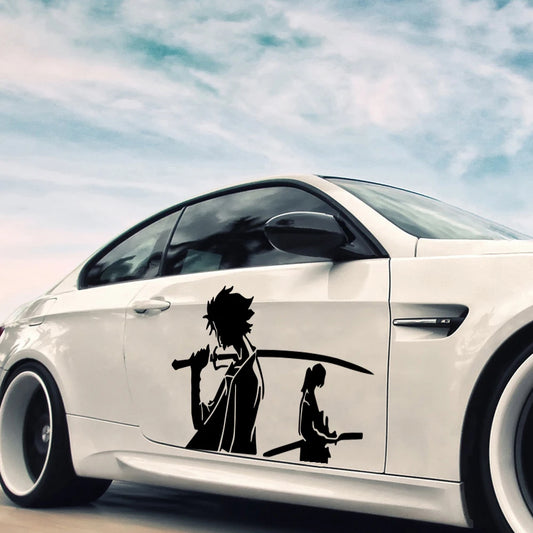 Samurai Champloo:  Anime Car Sticker Auto Side Body Bumper Windshiel Hood Manga Sword  Weapon Vehicle Decal Vinyl