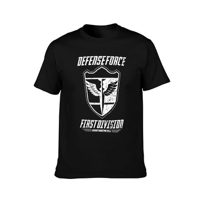 Kaiju No. 8: DIVISION FIRST KAIJU for t 8: T-Shirt shirt (WHITE/GRUNGE) FORCE No DEFENSE man