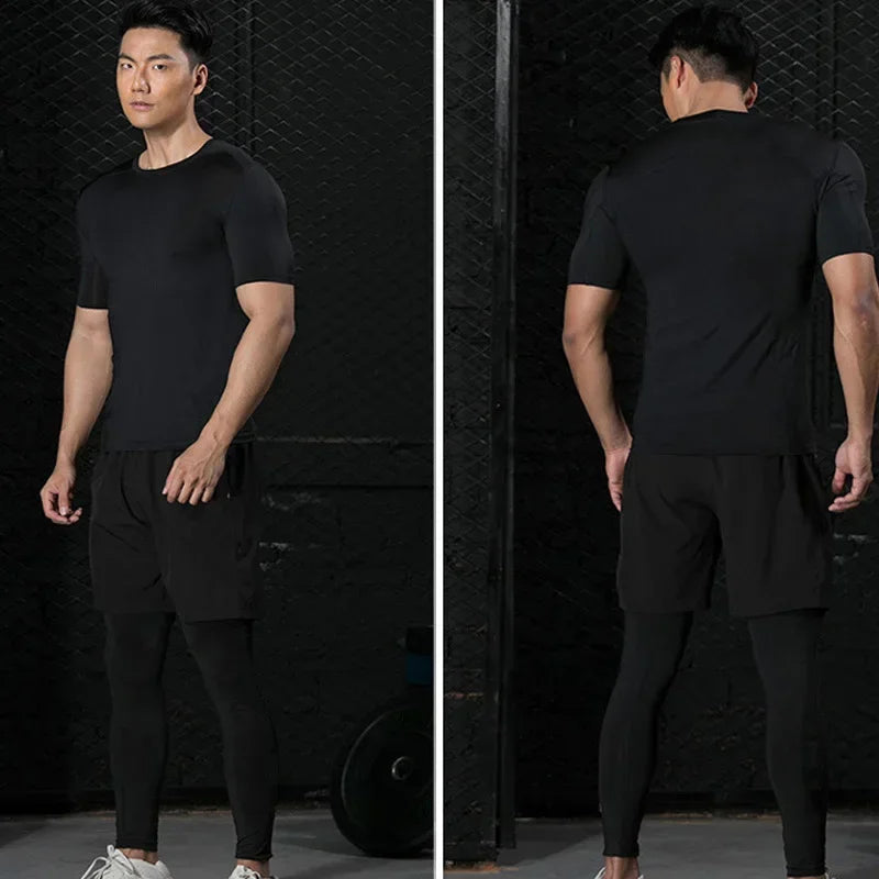 Berserk: Compression T-shirt Men Elastic Tight Sportswear Short-sleeved Gym Bodybuilding Quick-drying Sweatshirt Top S-3XL