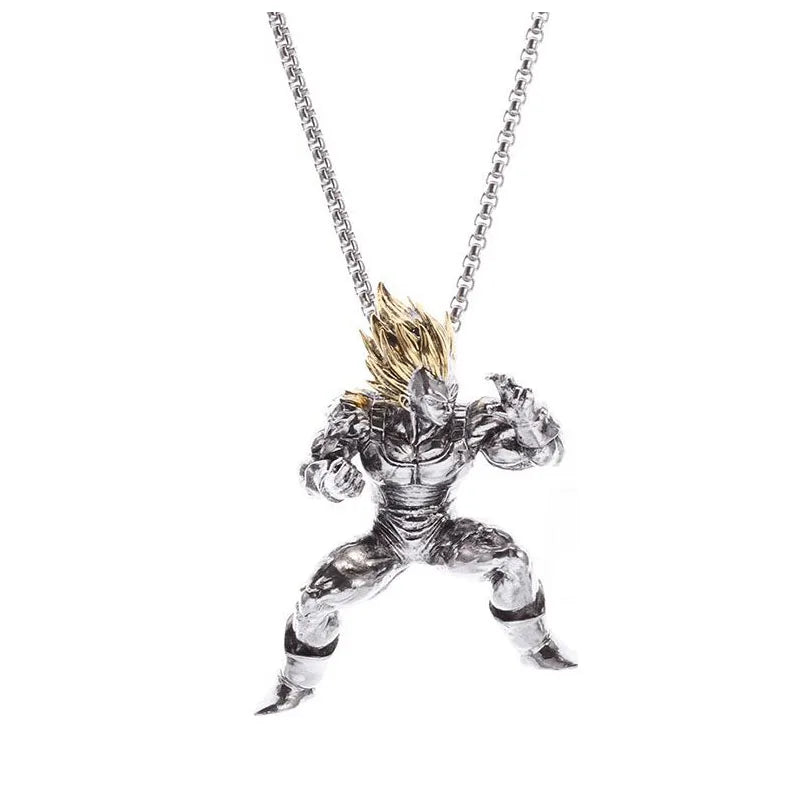 Dragon Ball Z: Super Saiyan Son Goku Alloy Electroplate Necklace Personality Pendant Hip Hop Sweater Chain Comic