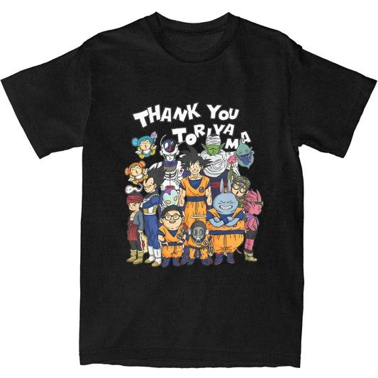 Dragon Ball: Thank You Akira Toriyama T Shirt Summer Vintage T Shirts Cotton Harajuku Tee Shirt For Men Short Sleeves Top Tees