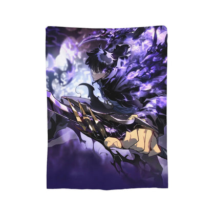 Solo Leveling: Blanket Flannel Spring Autumn  Breathable Ultra-Soft Throw Blanket for Sofa Car Bedspreads