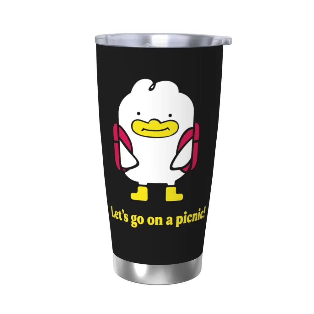 KPop Demon Hunters - Derpy  Insulated Tumbler with Lid Vacuum Thermal Mug Outdoor Travel Car Bottle Cup, 20oz