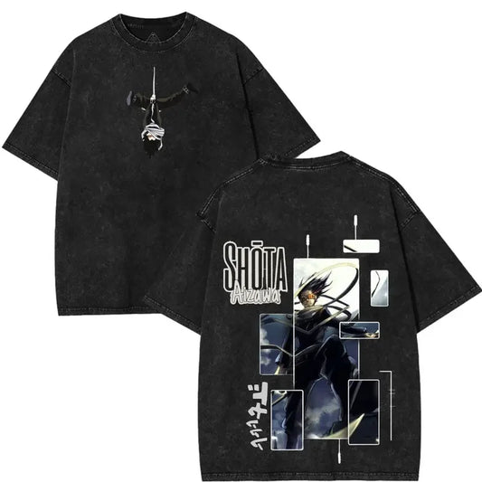 My Hero Academia: Aizawa Shouta Printed Tee Men Women Cotton Tshirts Vintage Washed T-shirt Harajuku Male Oversized T Shirt
