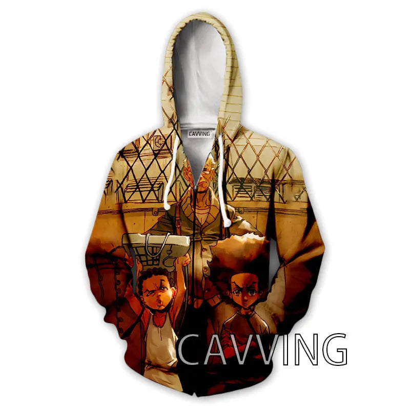 The Boondocks: New Fashion 3D Print   Zipper Hoodies Zip Up Hooded Sweatshirts Harajuku Hoodie Hip Hop Sweatshirts  H01