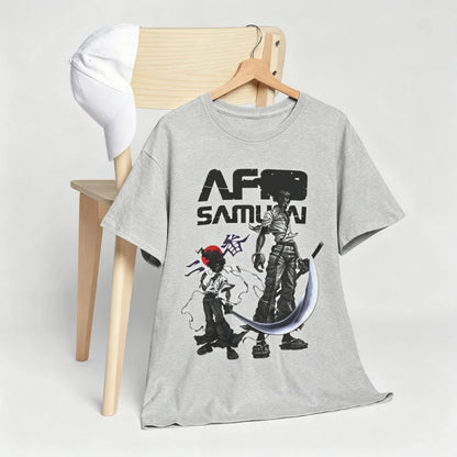 Afro Samurai: Unisex T-shirt Afro Samurai Japanese Ninja Anime Manga, Men's Round Neck Short Sleeved Shirt