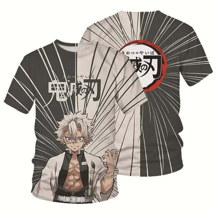 Demon Slayer: Kamado Tanjirou  T shirt 3D  Short Sleeve Y2k Tees