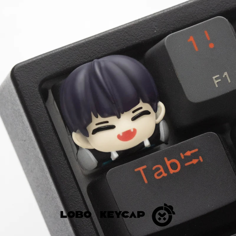 Anime Kaiju No.8 Light-Transmitting Keycaps Soshiro Hoshina Reno Ichikawa Personalized Resin Mechanical Keyboard Esc Keycap Gift
