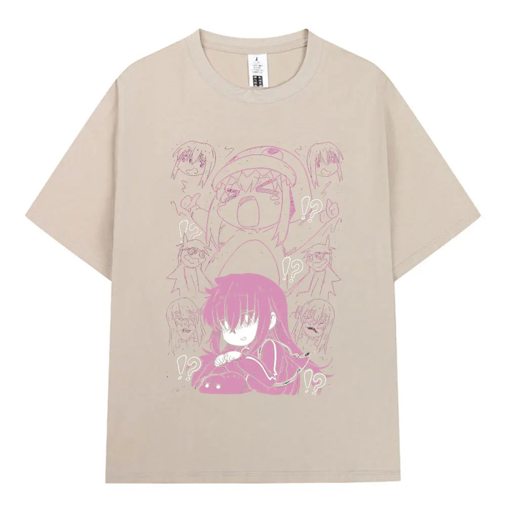 Bocchi The Rock: T-shirt Anime Gotoh Hitori Graphic T-shirts Men Women Summer Oversized Cotton T Shirts Streetwear