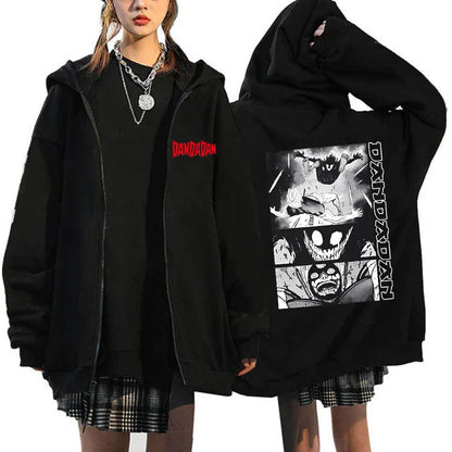 Dandadan: Okarun Zip Up Hoodies Style Youthful Manga Anime Printed Sweatshirt Design Designer Female Hoodie Zipper Funny