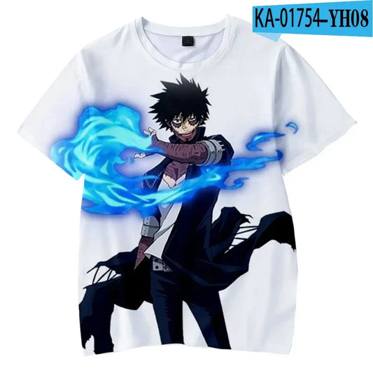 My Hero Academia: Dabi 3D Print Man/ Women Casual Fashion O Neck T-Shirts Short Sleeve pullover Summer Oversized Unisex Clothing