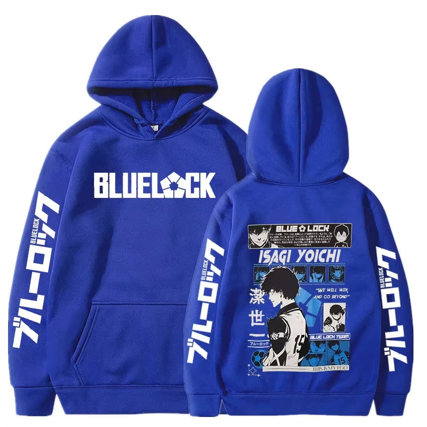 Blue Lock: Isagi Yoichi Printed Hooded Men Women Hot Manga Printed Hoodies Streetwear Harajuku