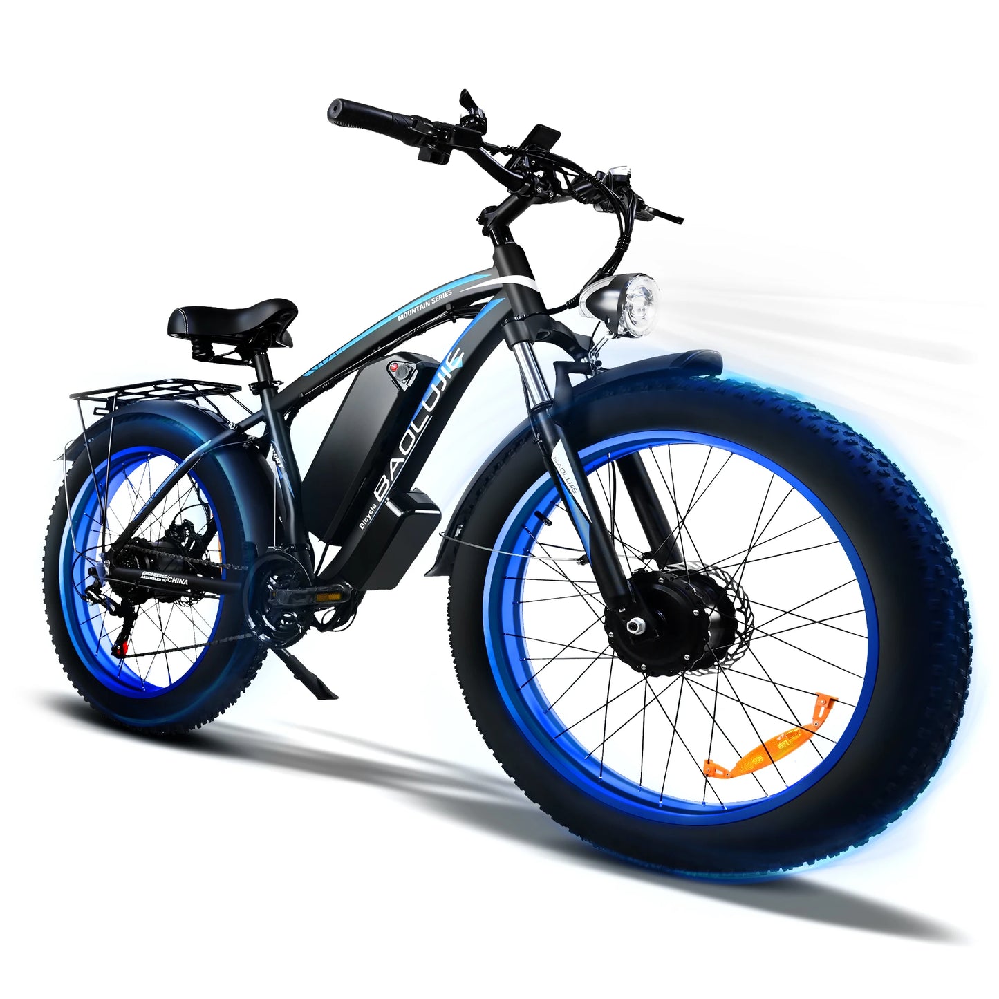 Yowamushi Pedal: Baolujie 2000W Electric Bike with 20AhRemovable Battery 26"×4"Fat Tire Ebike for Adults 35MPH 80MilesElectric Bicycles