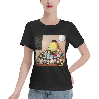 Assassination Classroom: Octopus Koro Sensei T-Shirt Women Short Sleeve T Shirts O-Neck Clothes Cotton Summer Tees Streetwear