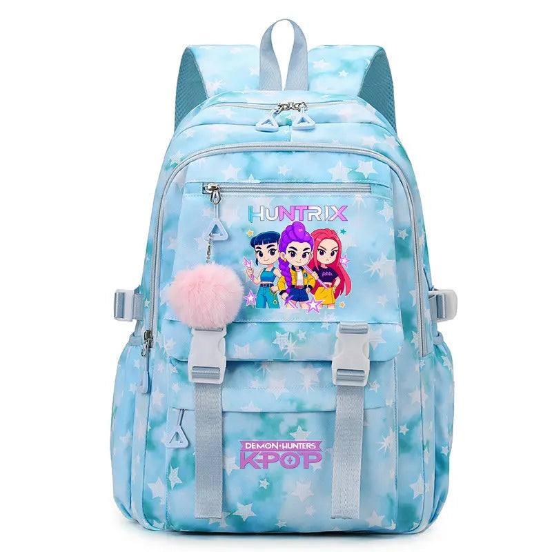 KPop Demon Hunters: Student Backpack Large Capacity Schoolbag Teenagers Student Backpack Women's Travel Laptop Bagpack