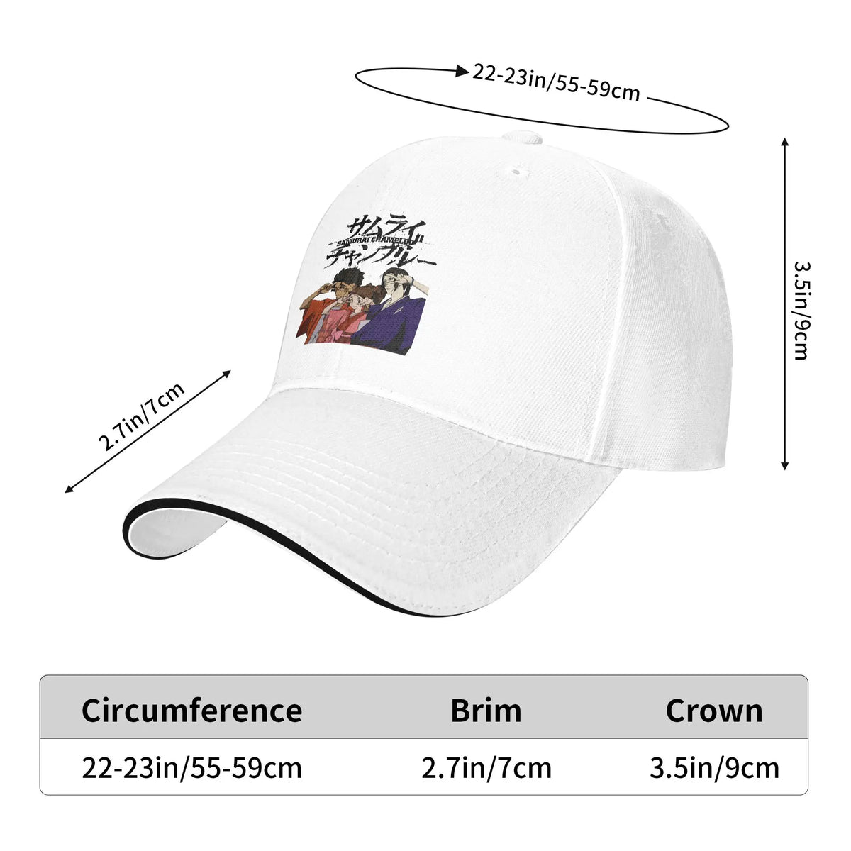 Samurai Champloo: Casual Baseball Cap Main Characters Trucker Hat For Female Male Dropshipping Street Style Baseball Caps