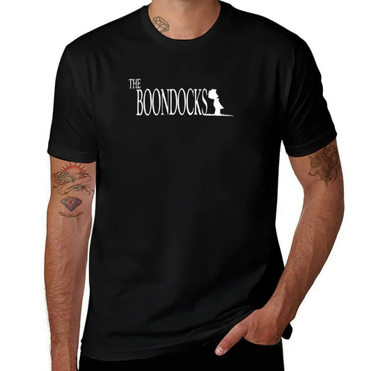 Simple Boondocks Design T-Shirt graphic t shirt vintage cotton man t-shirts Funny t-shirt Man t-shirt Men's