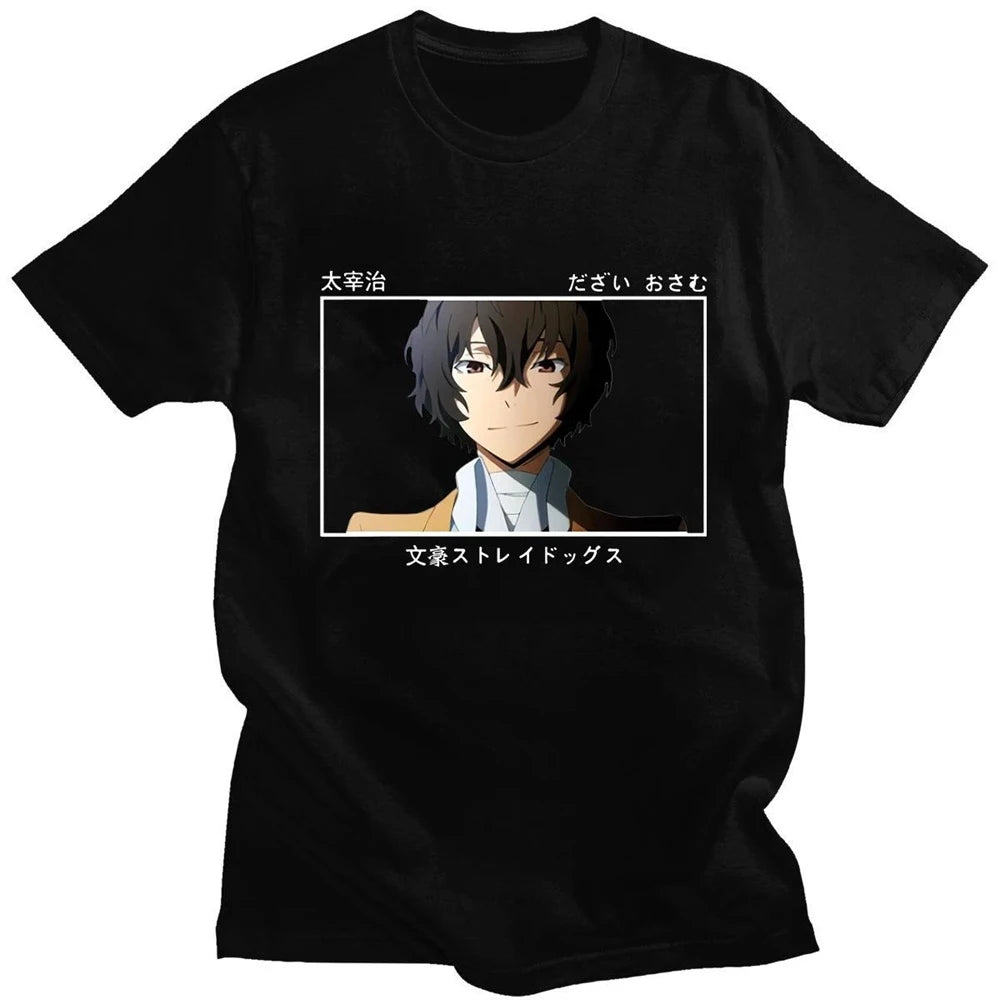 Bungo Stray Dogs: Short Sleeve Anime  Men T Shirt Punk High Street T-shirt Tops
